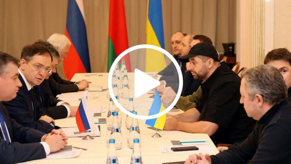 Delegações de Rússia e Ucrânia se reúnem e iniciam negociação em Belarus